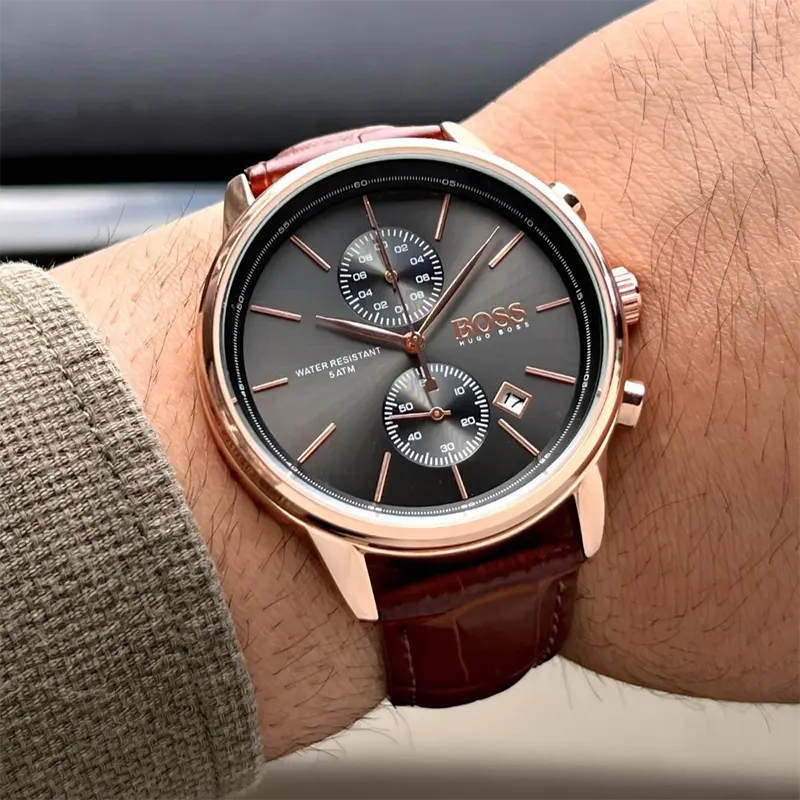 Hugo Boss Contemporary Grey Dial Men's Watch- 1513281